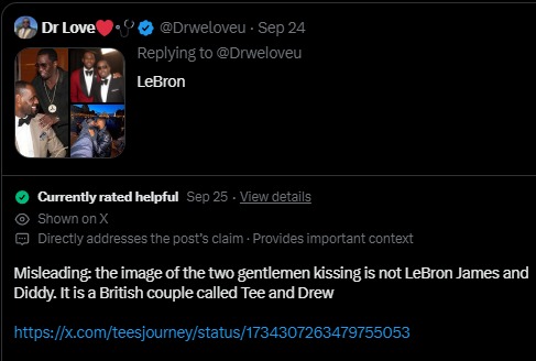 LeBron James & P Diddy were NOT kissing